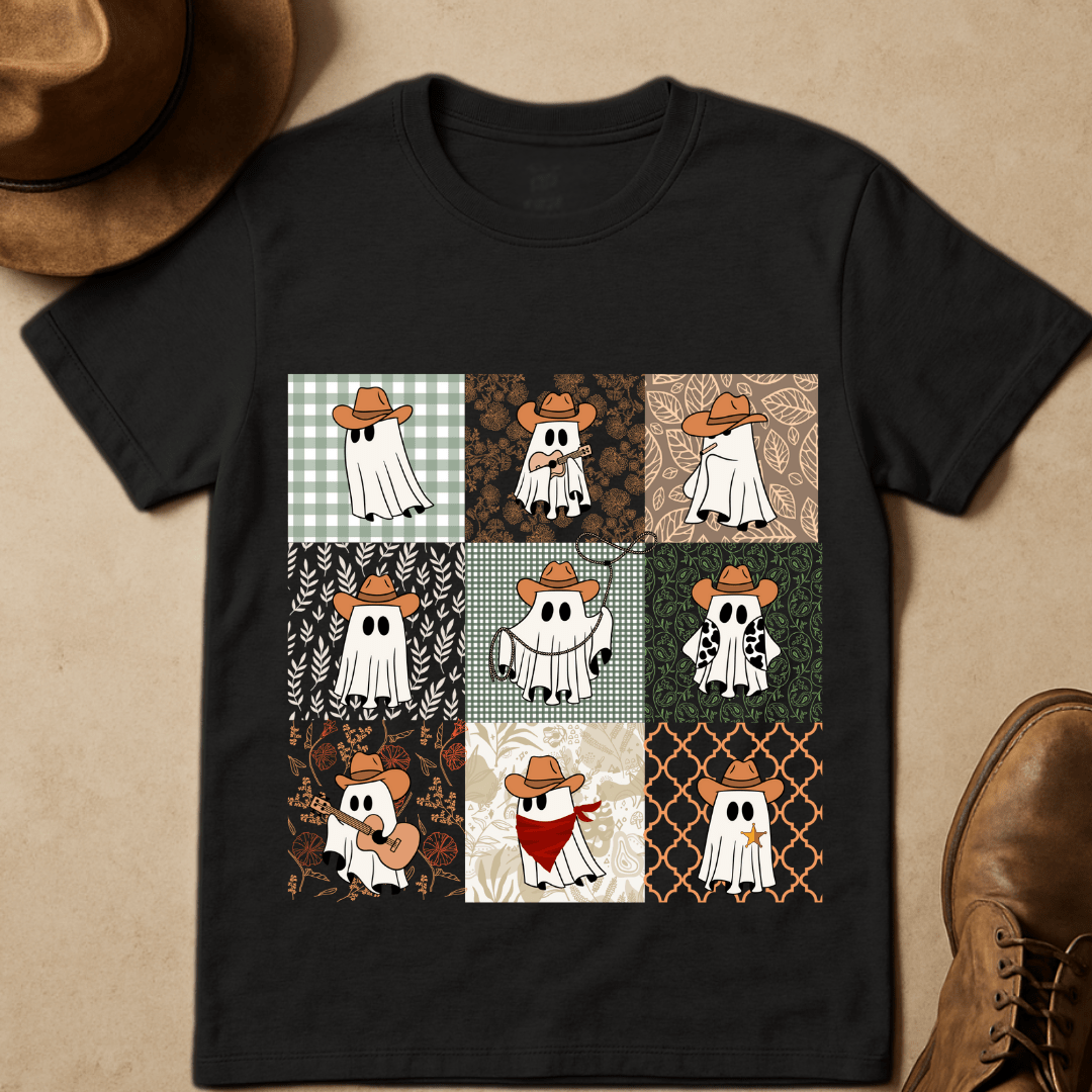 COWBOY GHOST QUILT T-SHIRT