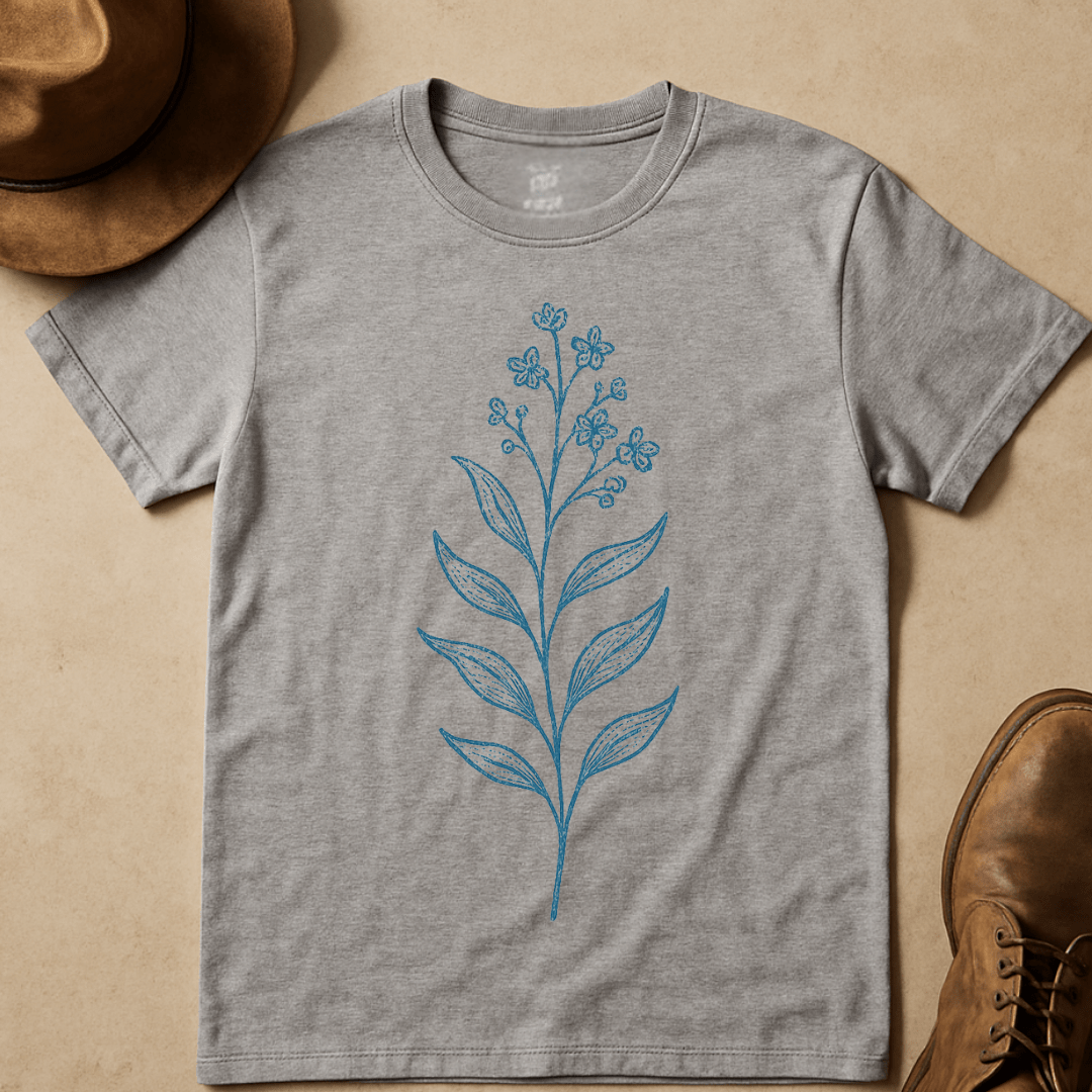 BLUE FLOWERS T-SHIRT