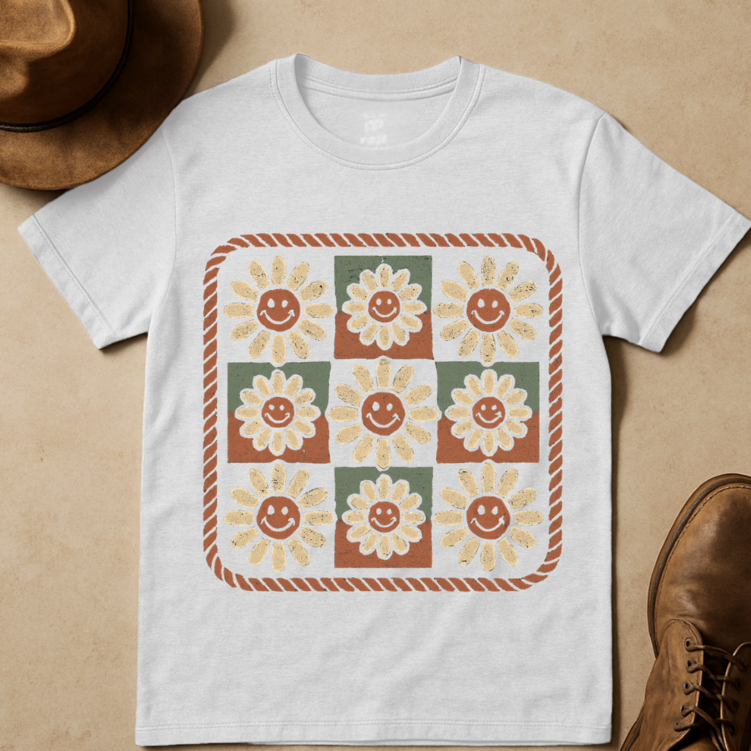 SMILEY DAISIES T-SHIRT
