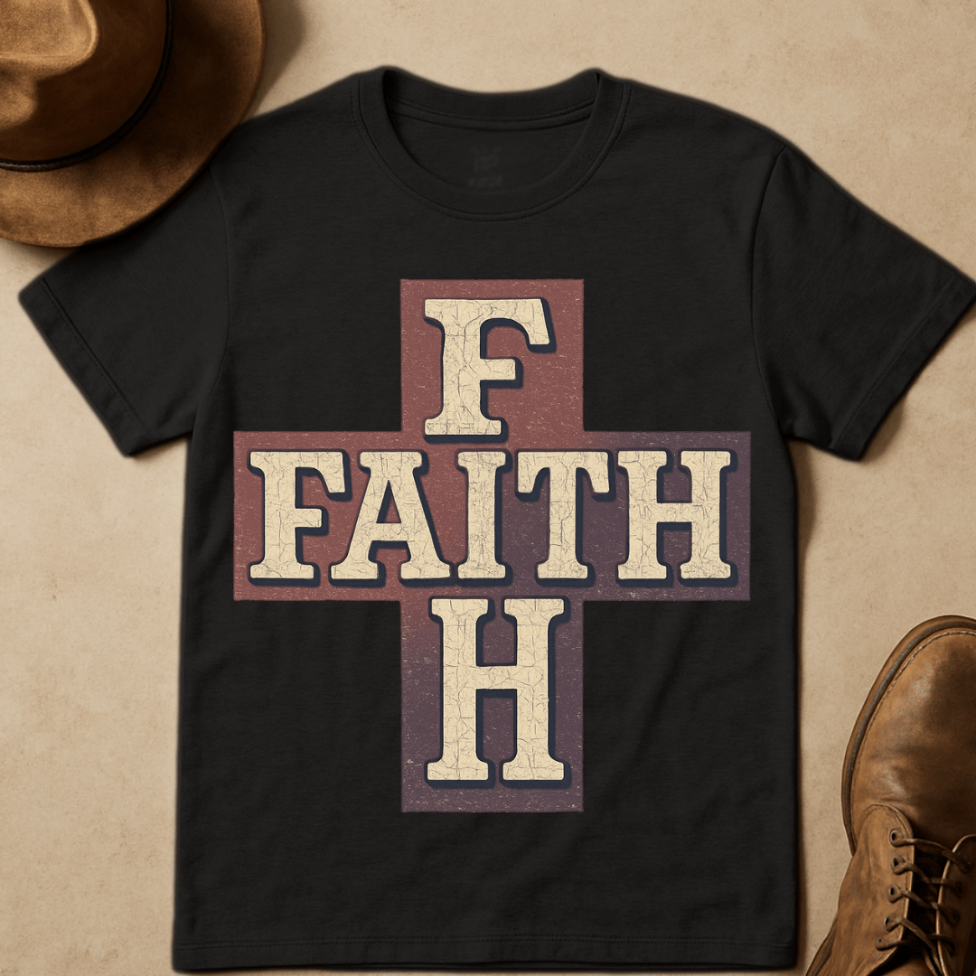 FAITH CROSS WESTERN T-SHIRT