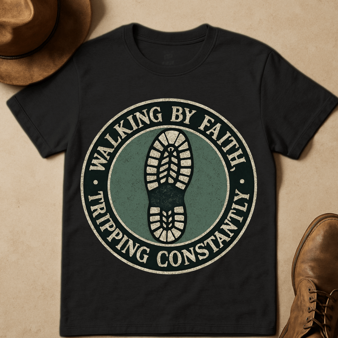 WALKING BY FAITH BADGE T-SHIRT