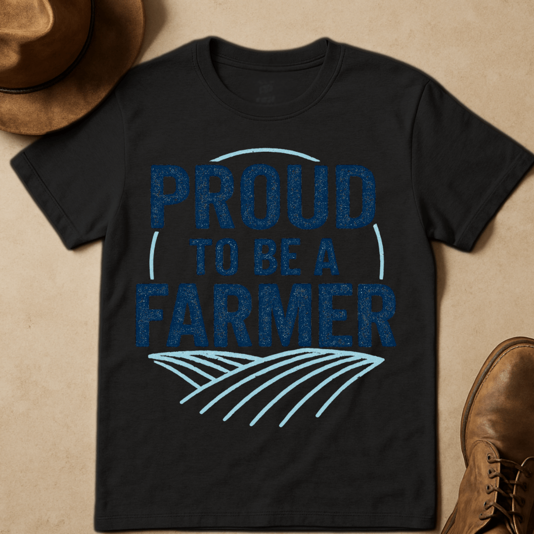 PROUD FARMER BLUE T-SHIRT