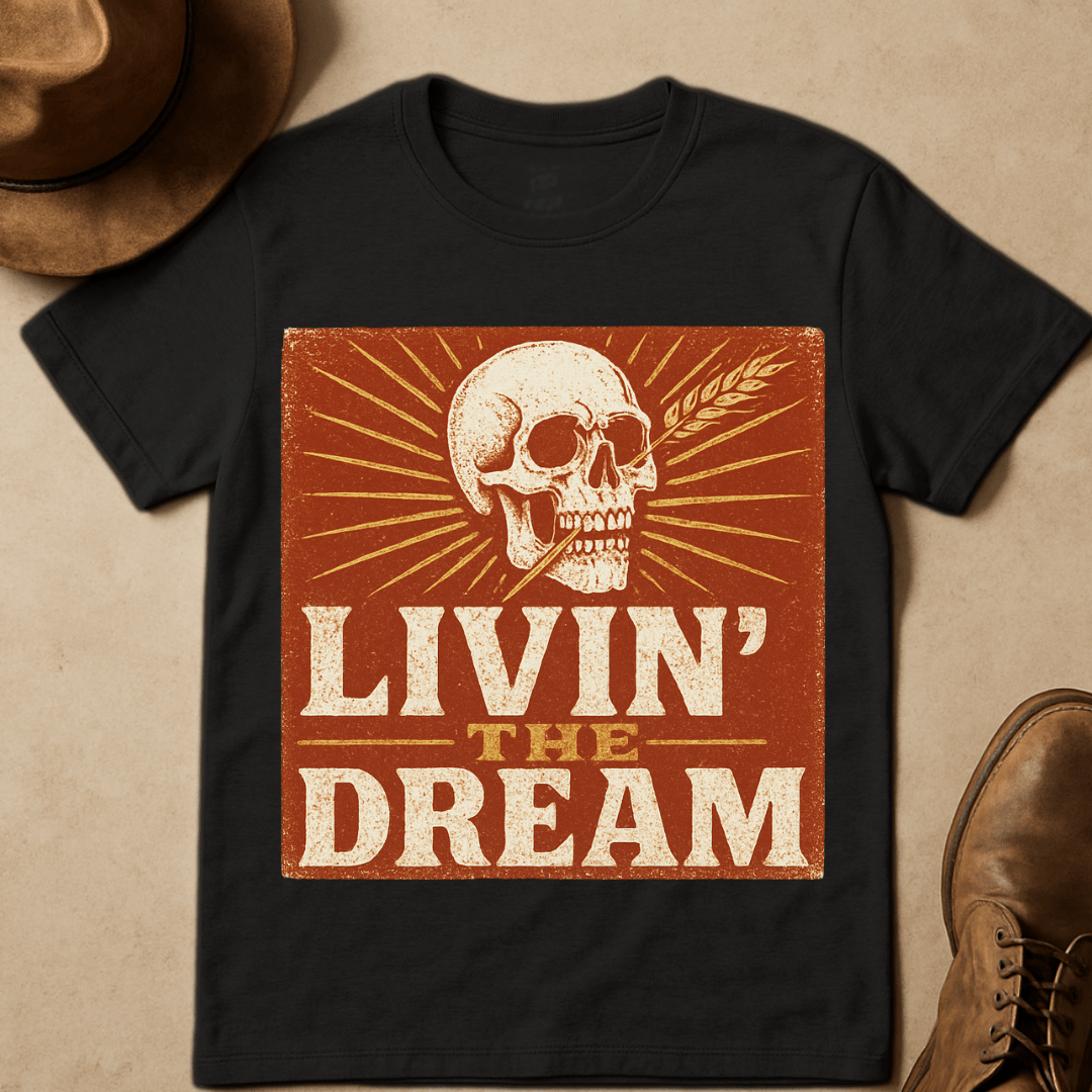 SKULL AND WHEAT T-SHIRT