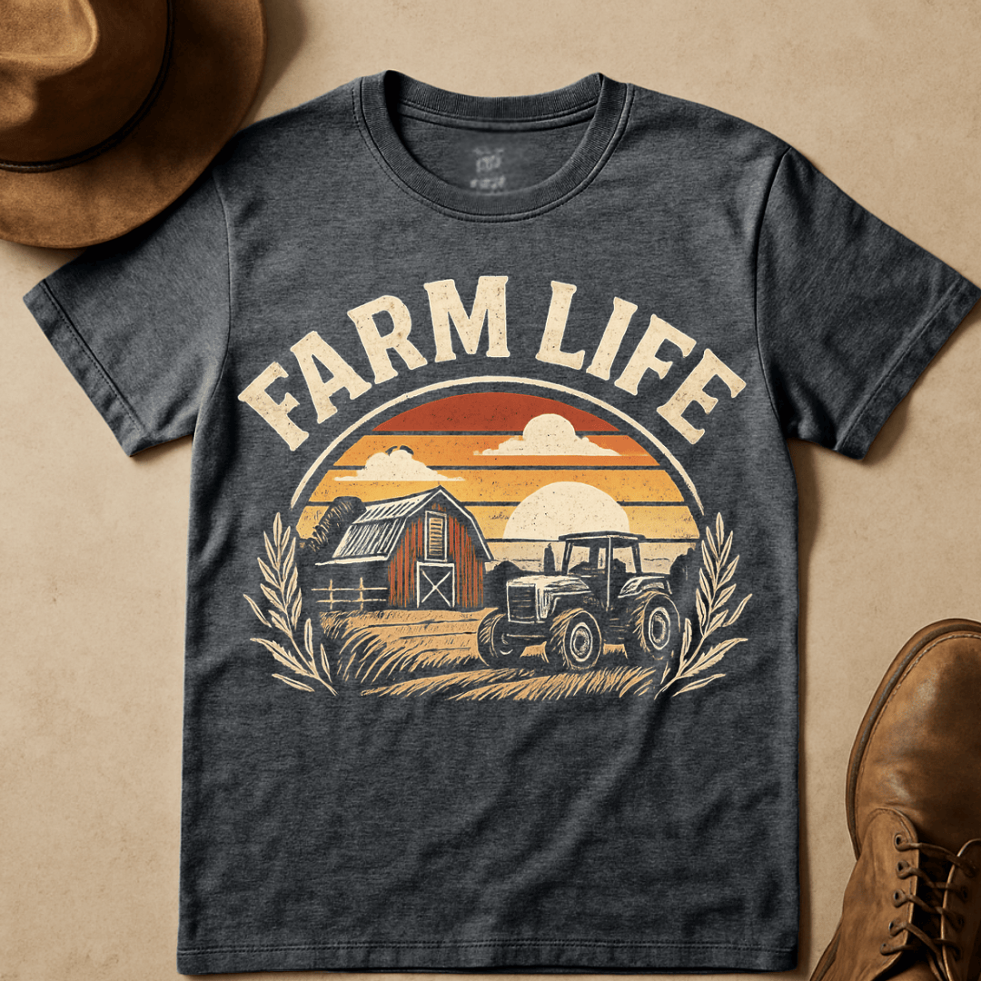 FARM LIFE SUNSET T-SHIRT