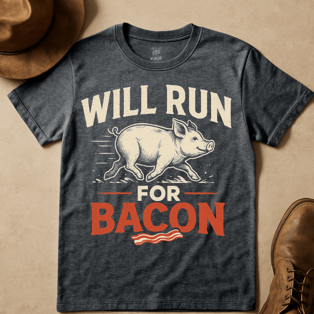 WILL RUN FOR BACON T-SHIRT