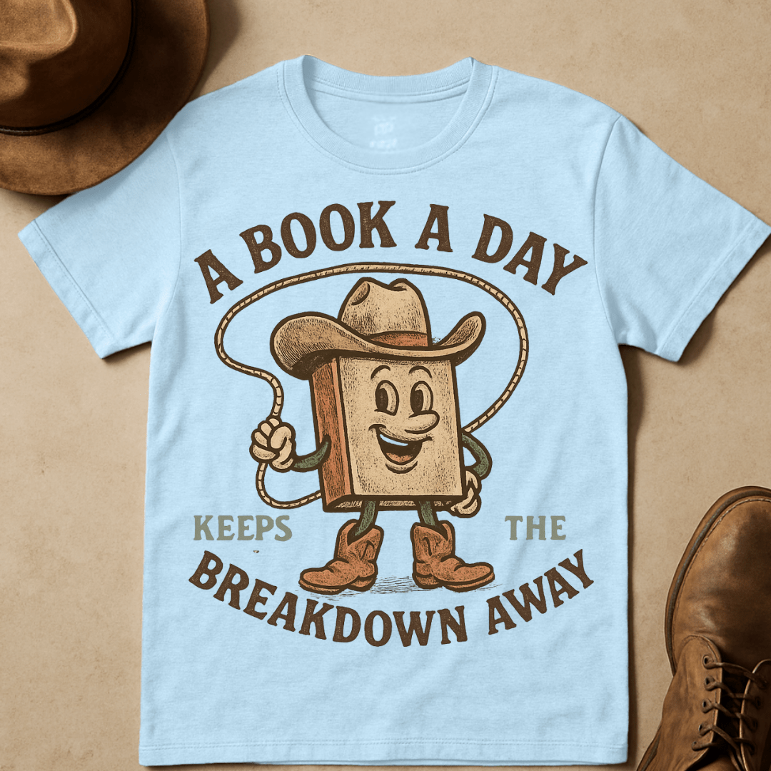 90'S COWBOY BOOK T-SHIRT
