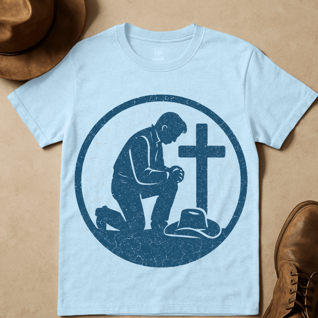 COWBOY PRAYER BADGE T-SHIRT