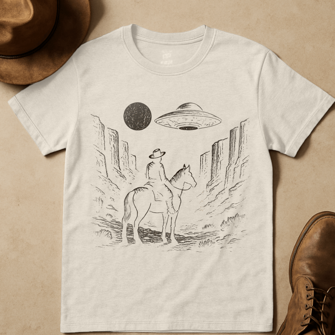MOONLIGHT COWBOY UFO T-SHIRT