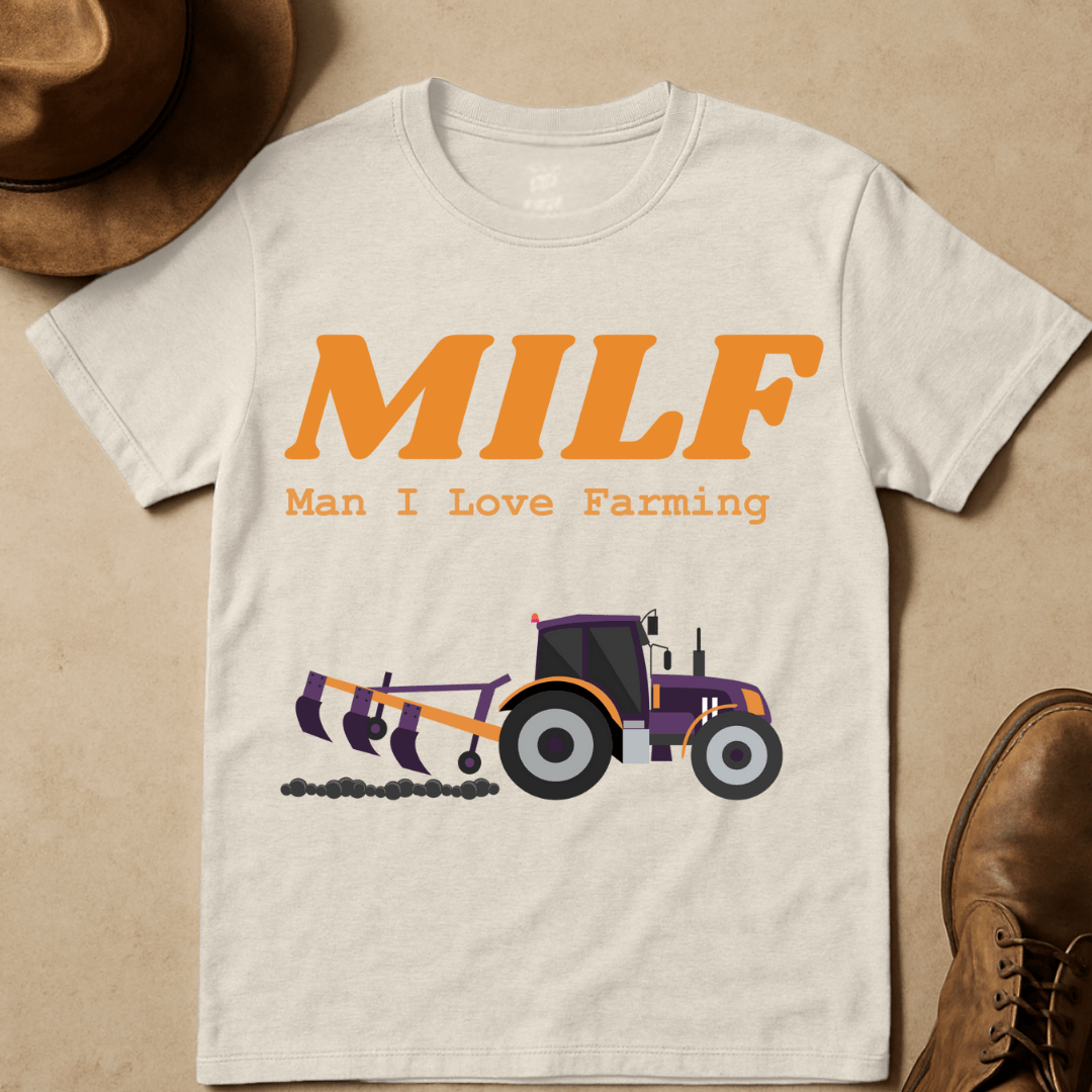 MAN I LOVE FARMING ORANGE T-SHIRT