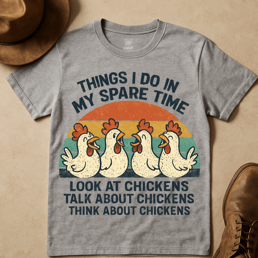 PLAYFUL CHICKENS T-SHIRT