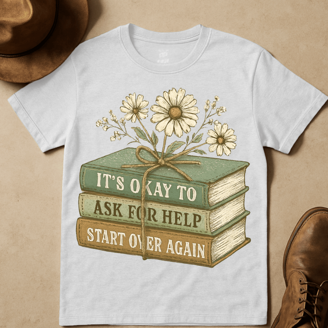 STACKED BOOKS T-SHIRT