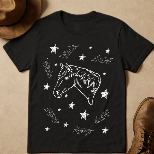 HORSE HEAD STARS T-SHIRT