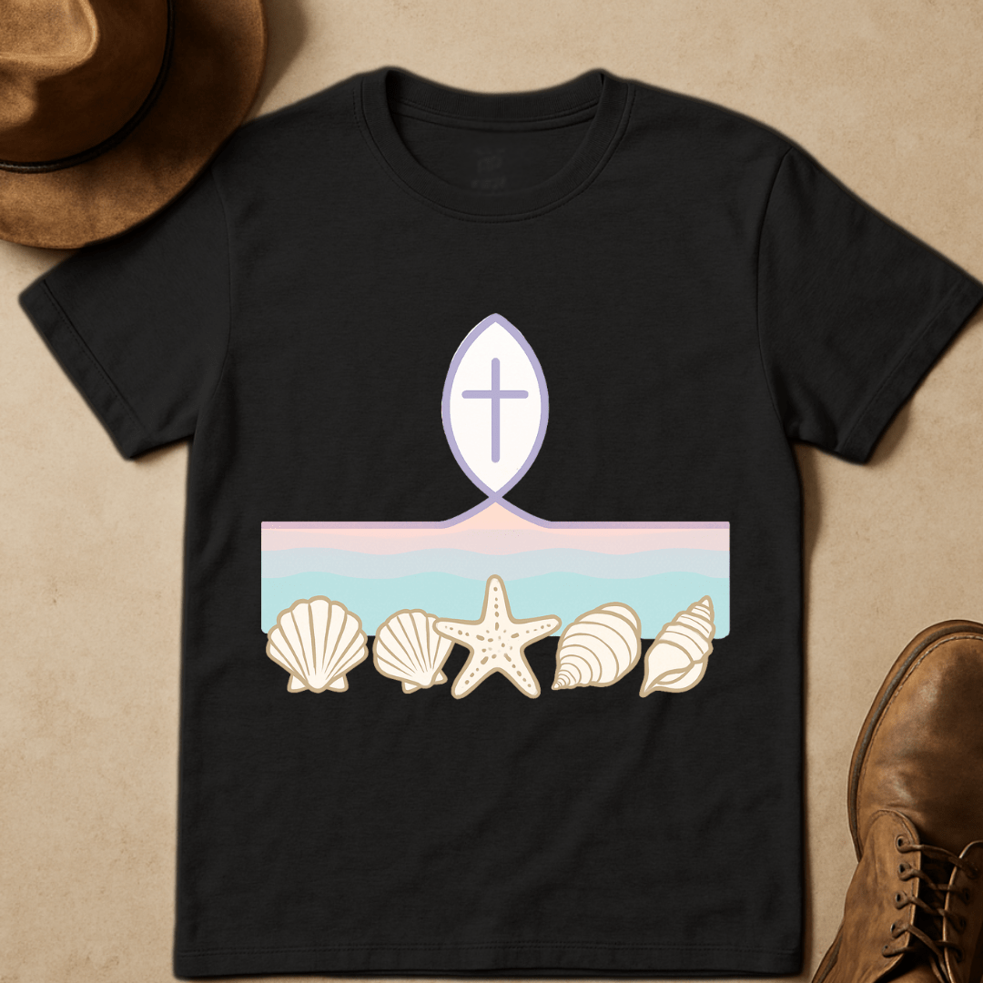 PASTEL SUNRISE SHORELINE T-SHIRT