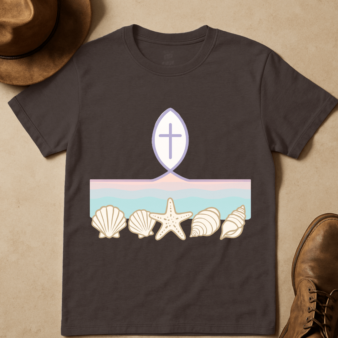 PASTEL SUNRISE SHORELINE T-SHIRT