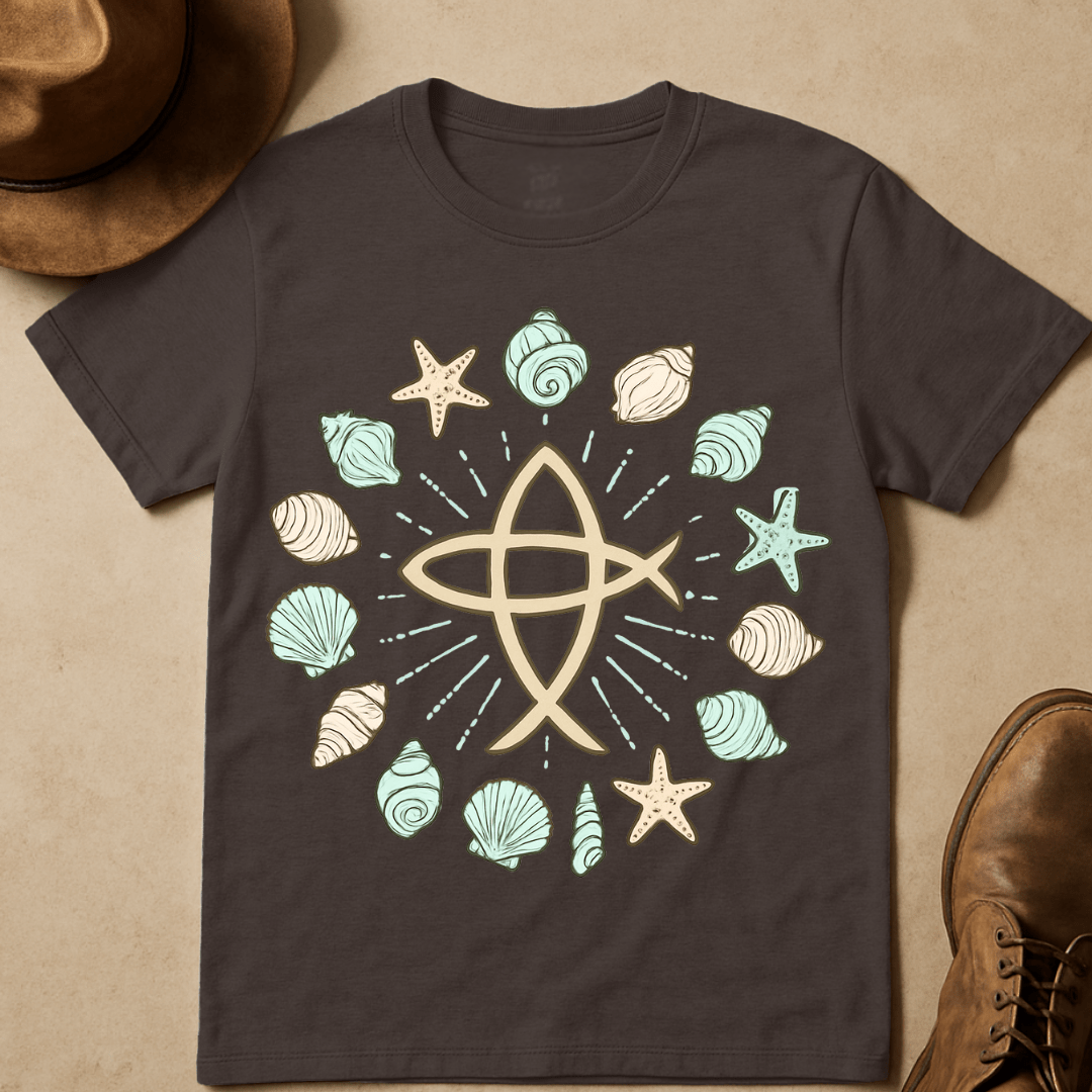 PASTEL SEASHELL COMPASS T-SHIRT