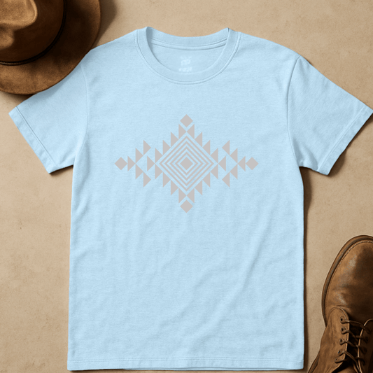 GREY WESTERN PATTERN T-SHIRT