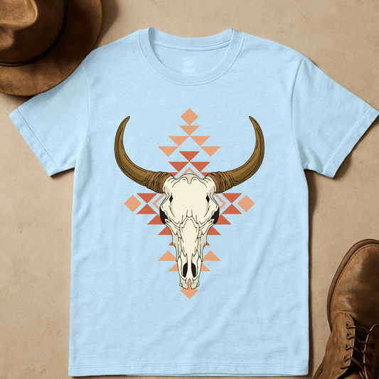 AZTEC BULL SKULL T-SHIRT
