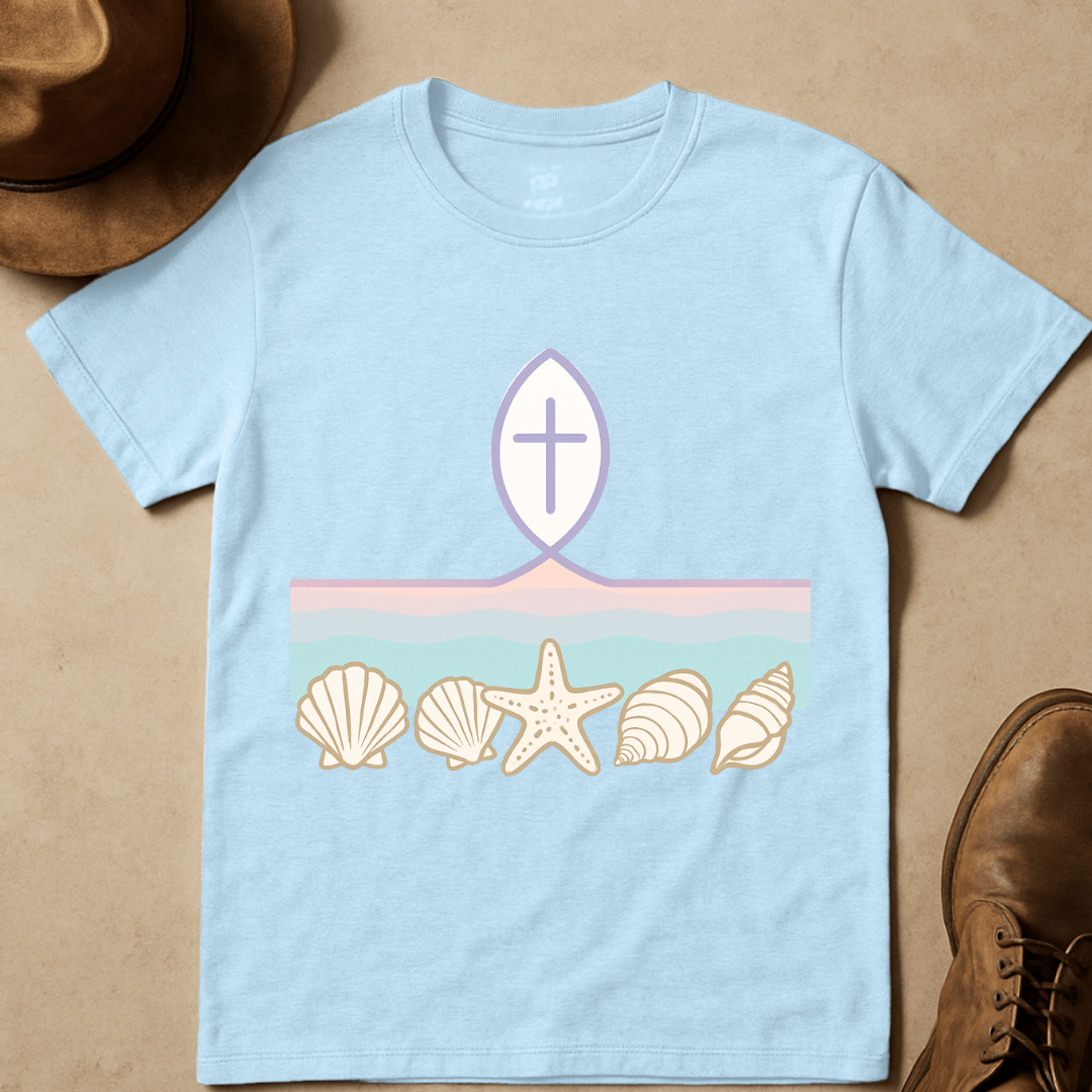 PASTEL SUNRISE SHORELINE T-SHIRT