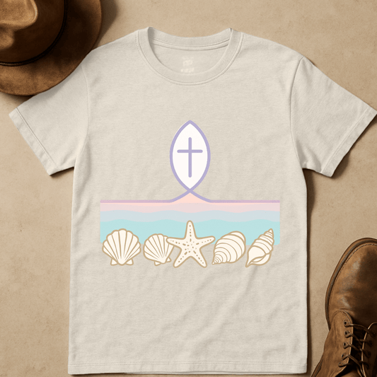PASTEL SUNRISE SHORELINE T-SHIRT