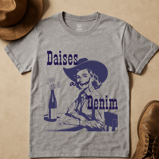 DAISES AND DENIM T-SHIRT