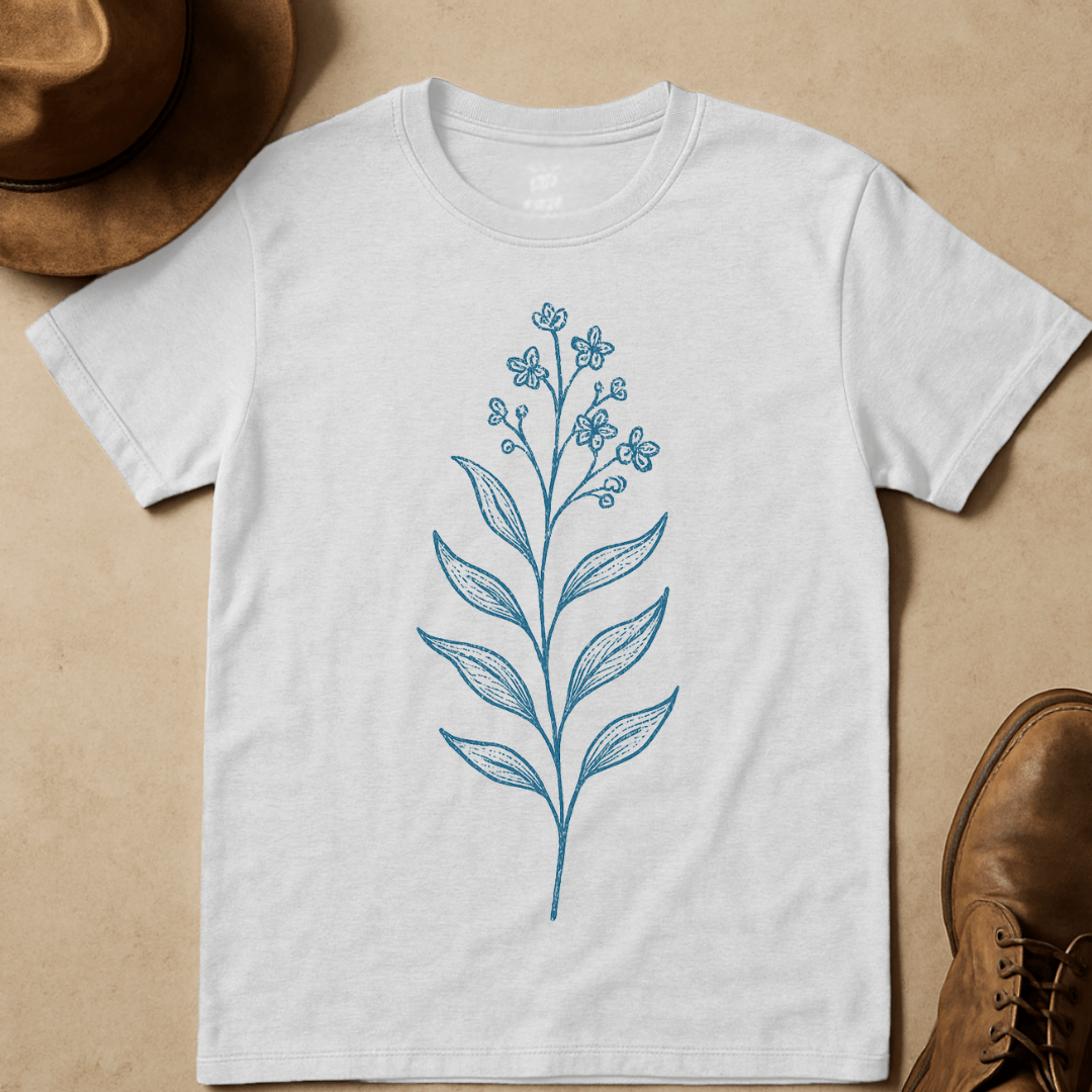 BLUE FLOWERS T-SHIRT