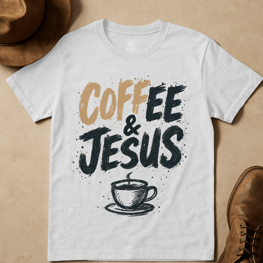 COFFEE AND JESUS T-SHIRT