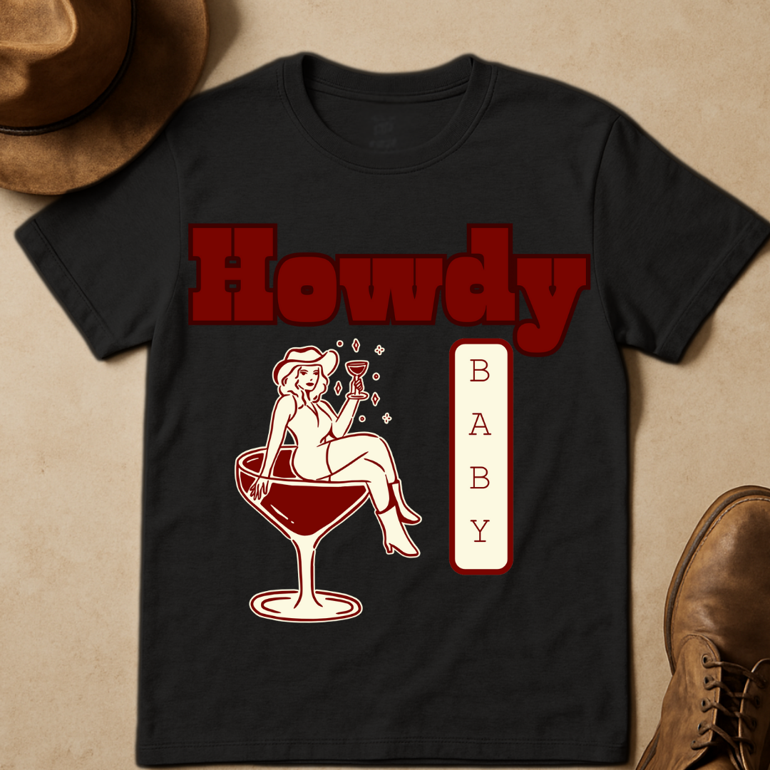 MAROON HOWDY BABY T-SHIRT