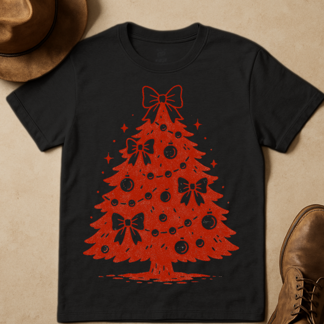 DAINTY MAHOGANY CHRISTMAS TREE T-SHIRT