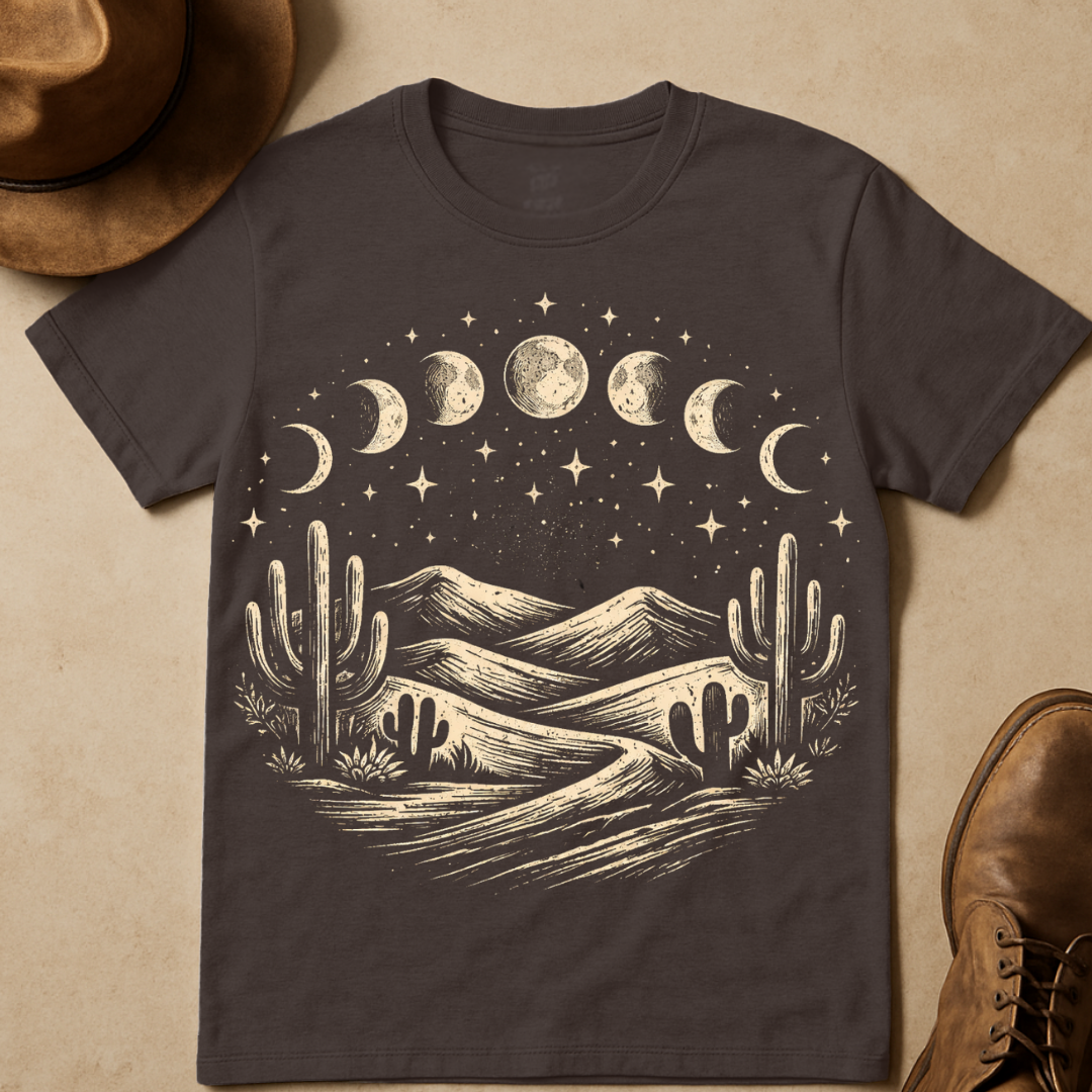 CELESTIAL CACTUS NIGHT T-SHIRT