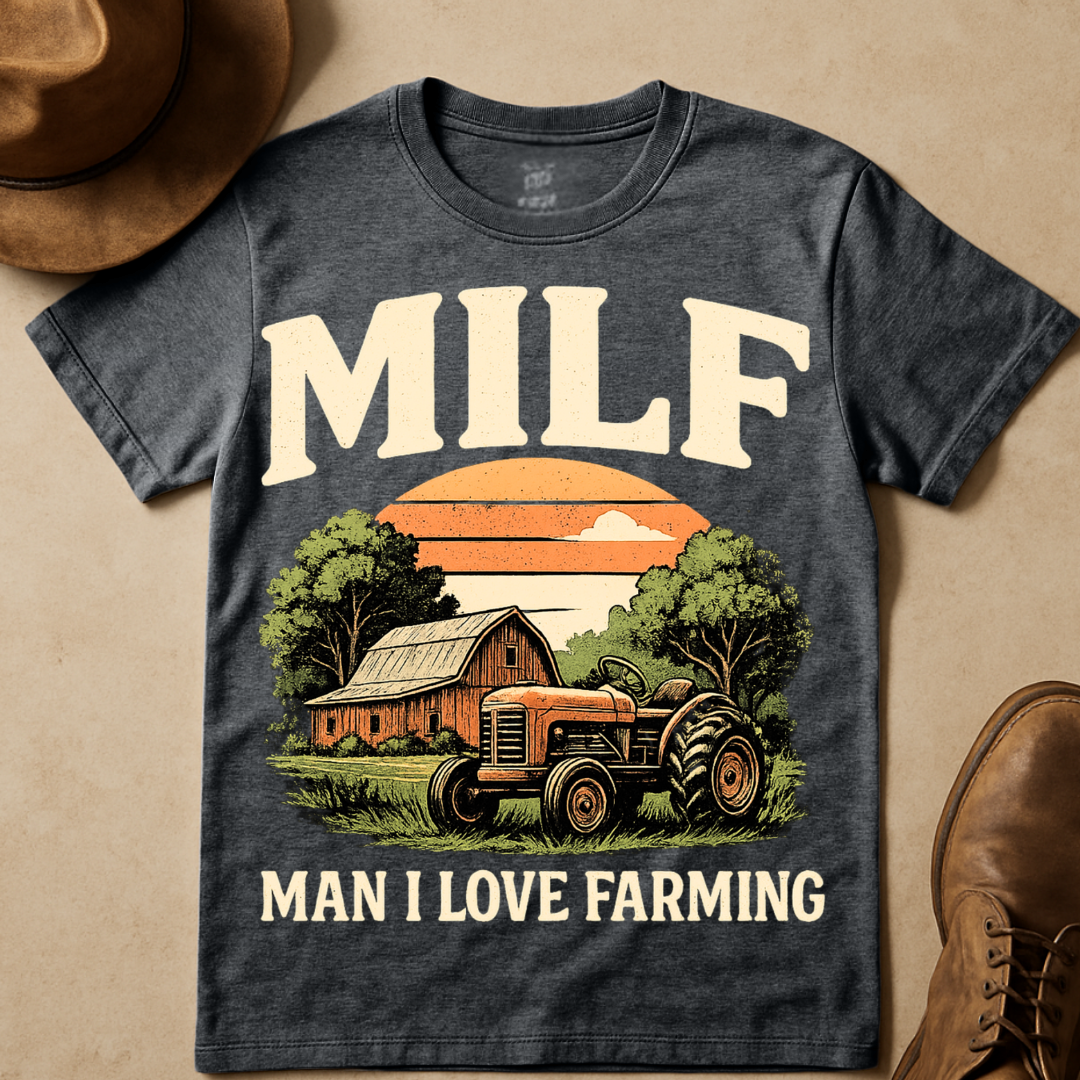 BRIGHT MAN I LOVE FARMING T-SHIRT