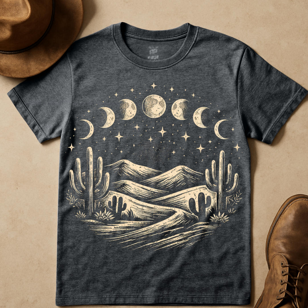 CELESTIAL CACTUS NIGHT T-SHIRT
