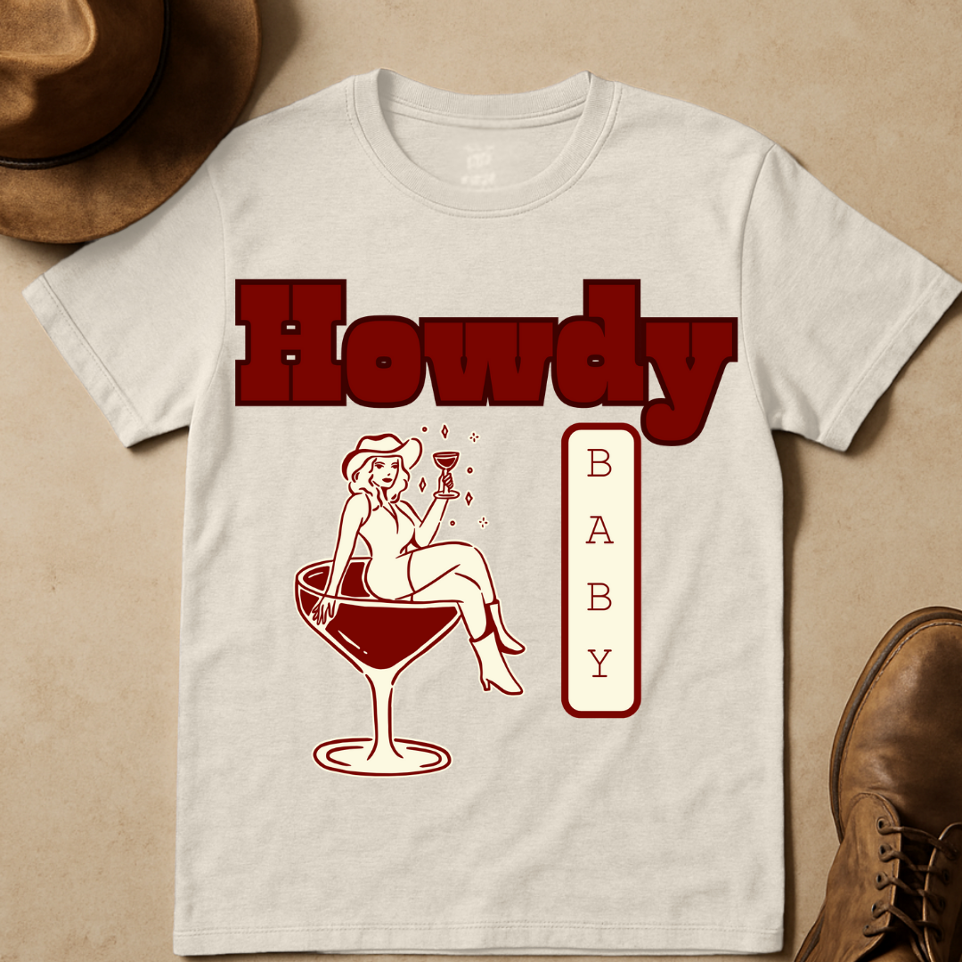 MAROON HOWDY BABY T-SHIRT