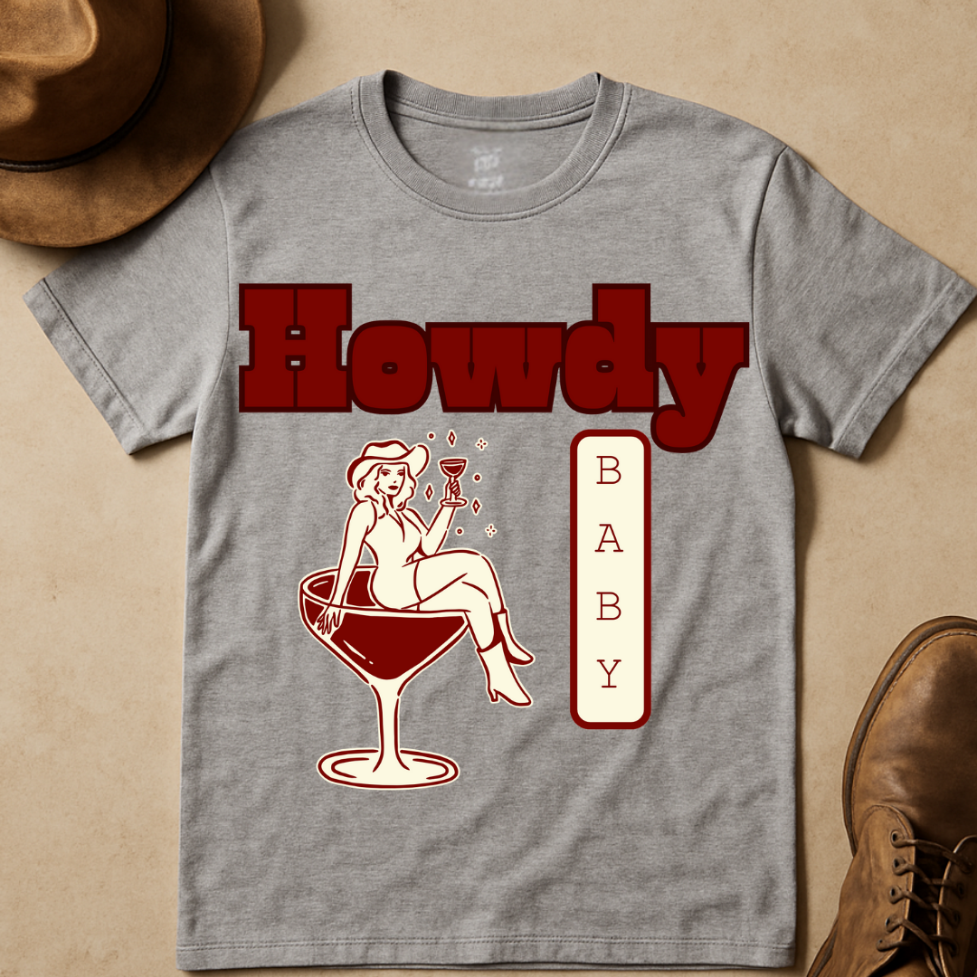 MAROON HOWDY BABY T-SHIRT