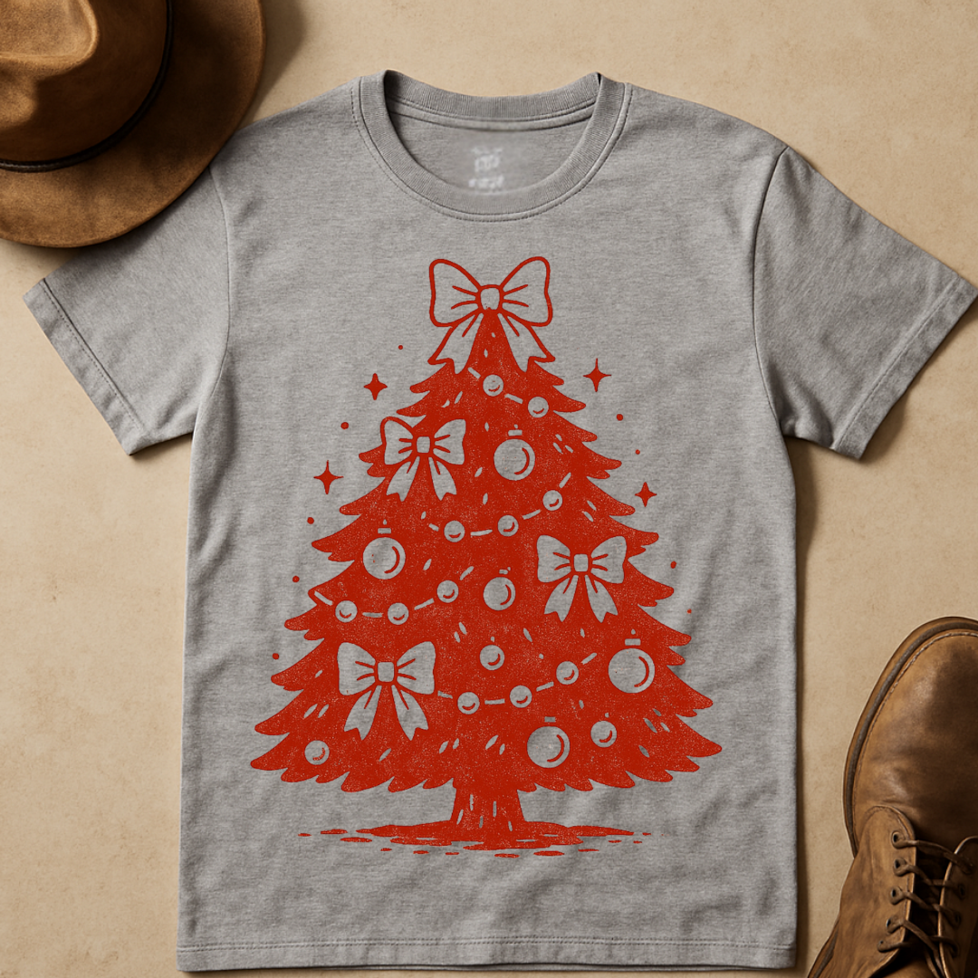 DAINTY MAHOGANY CHRISTMAS TREE T-SHIRT