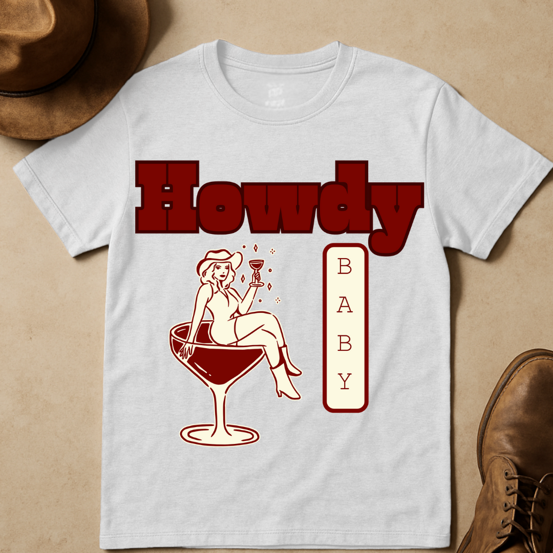 MAROON HOWDY BABY T-SHIRT