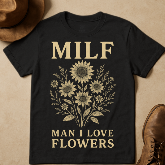 MAN I LOVE FLOWERS T-SHIRT
