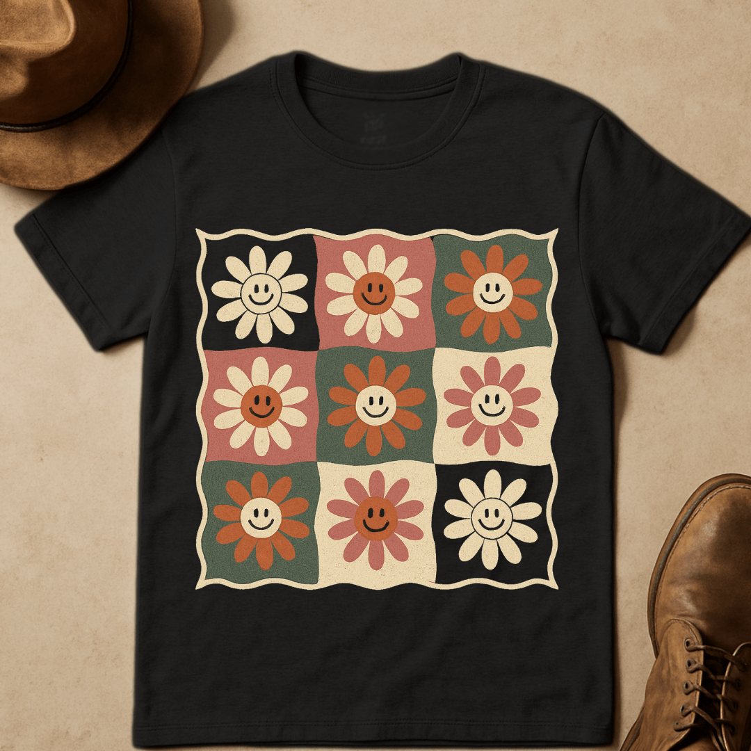 WAVY SMILEY DAISY T-SHIRT