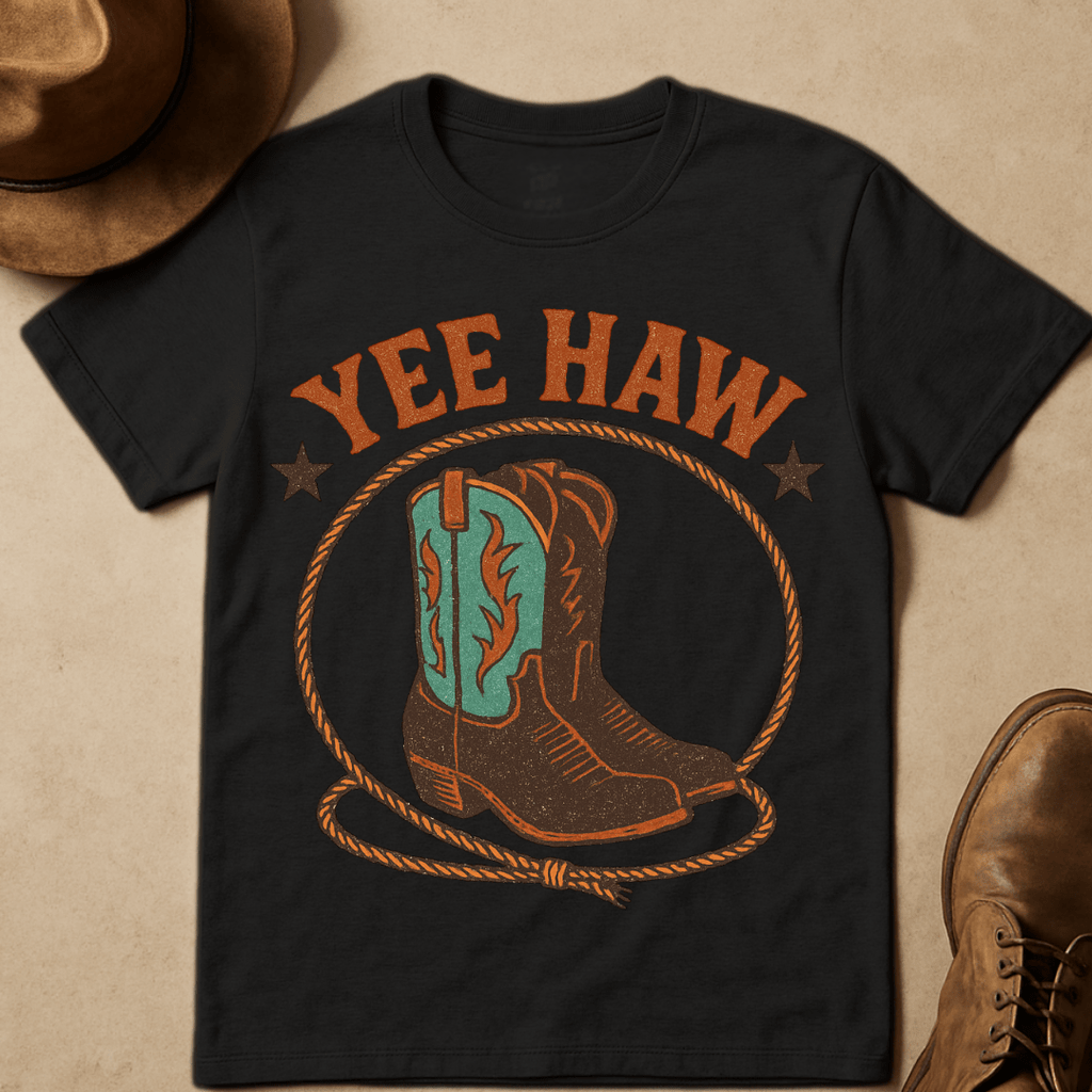 YEEHAW ROPED BOOTS T-SHIRT