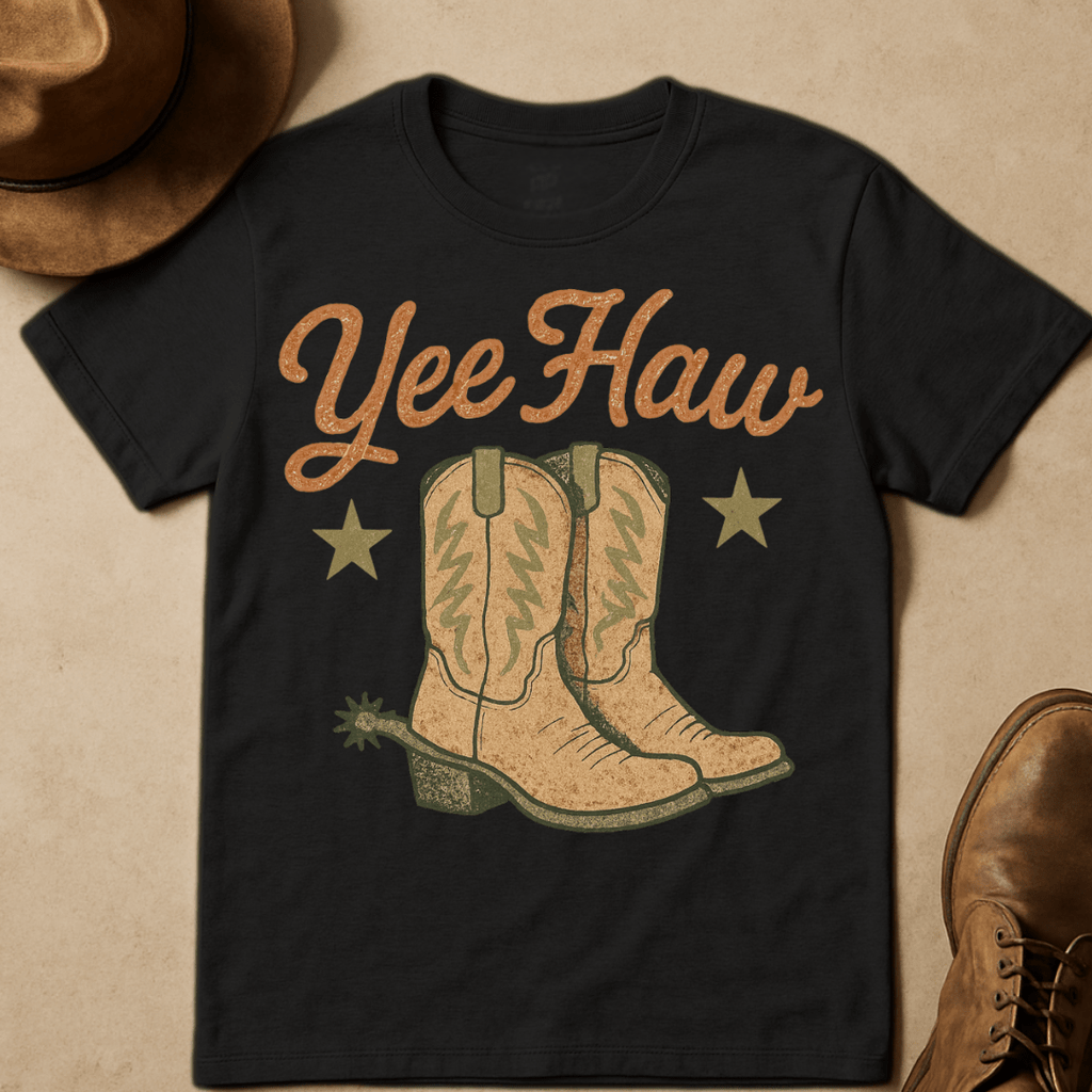 YEEHAW VINTAGE BOOTS T-SHIRT