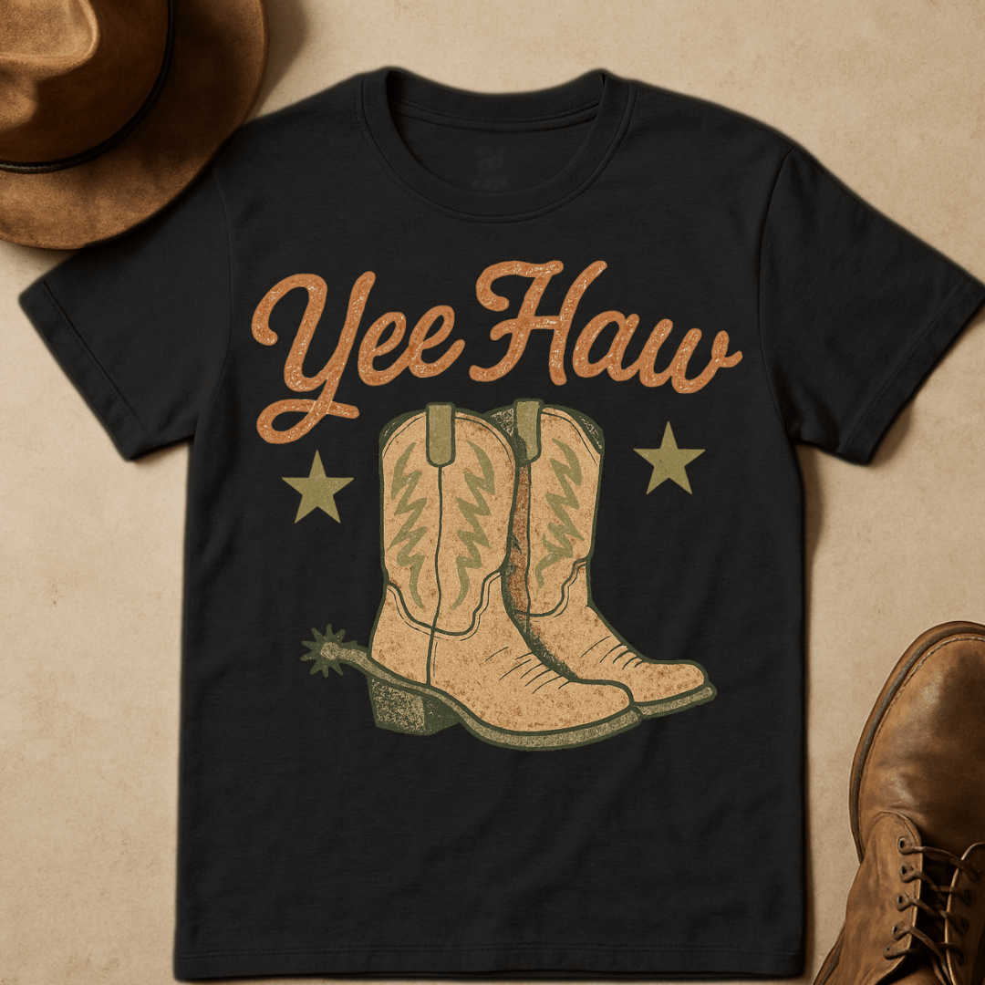 YEEHAW VINTAGE BOOTS T-SHIRT