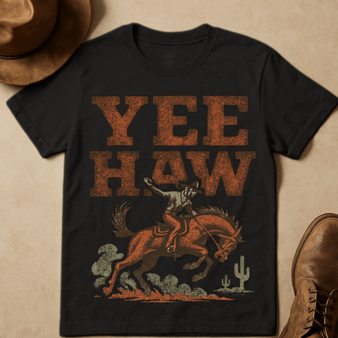 COWBOY REARING BRONC T-SHIRT