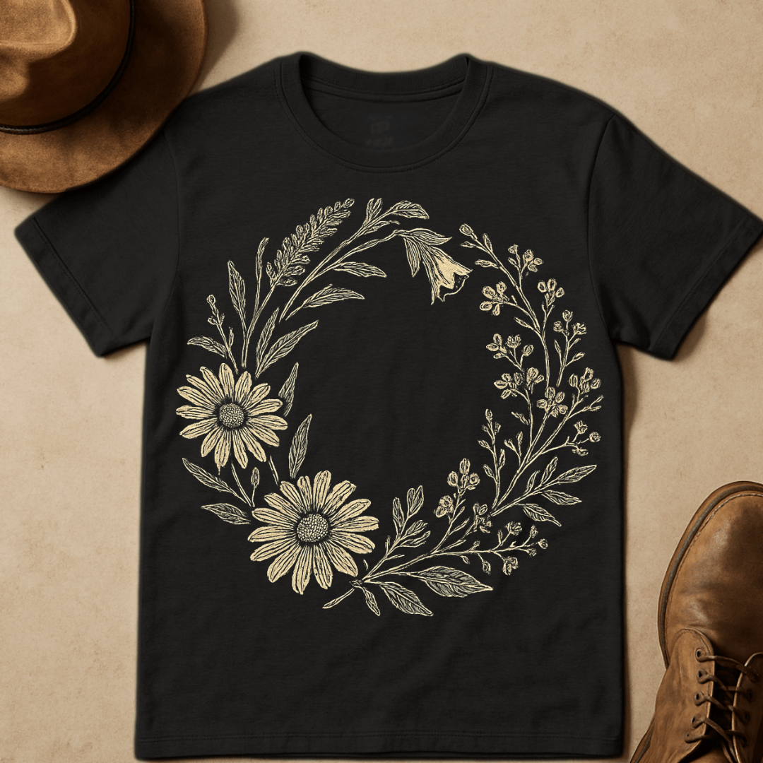 SUNFLOWER WREATH T-SHIRT