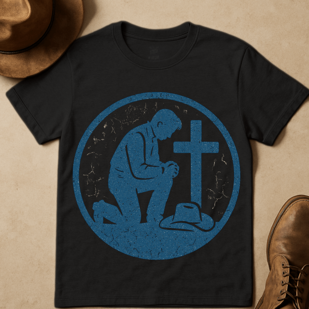 COWBOY PRAYER BADGE T-SHIRT