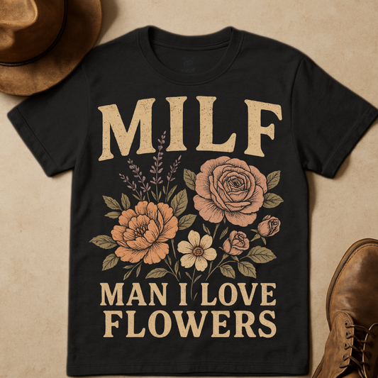 MAN I LOVE FLOWERS T-SHIRT