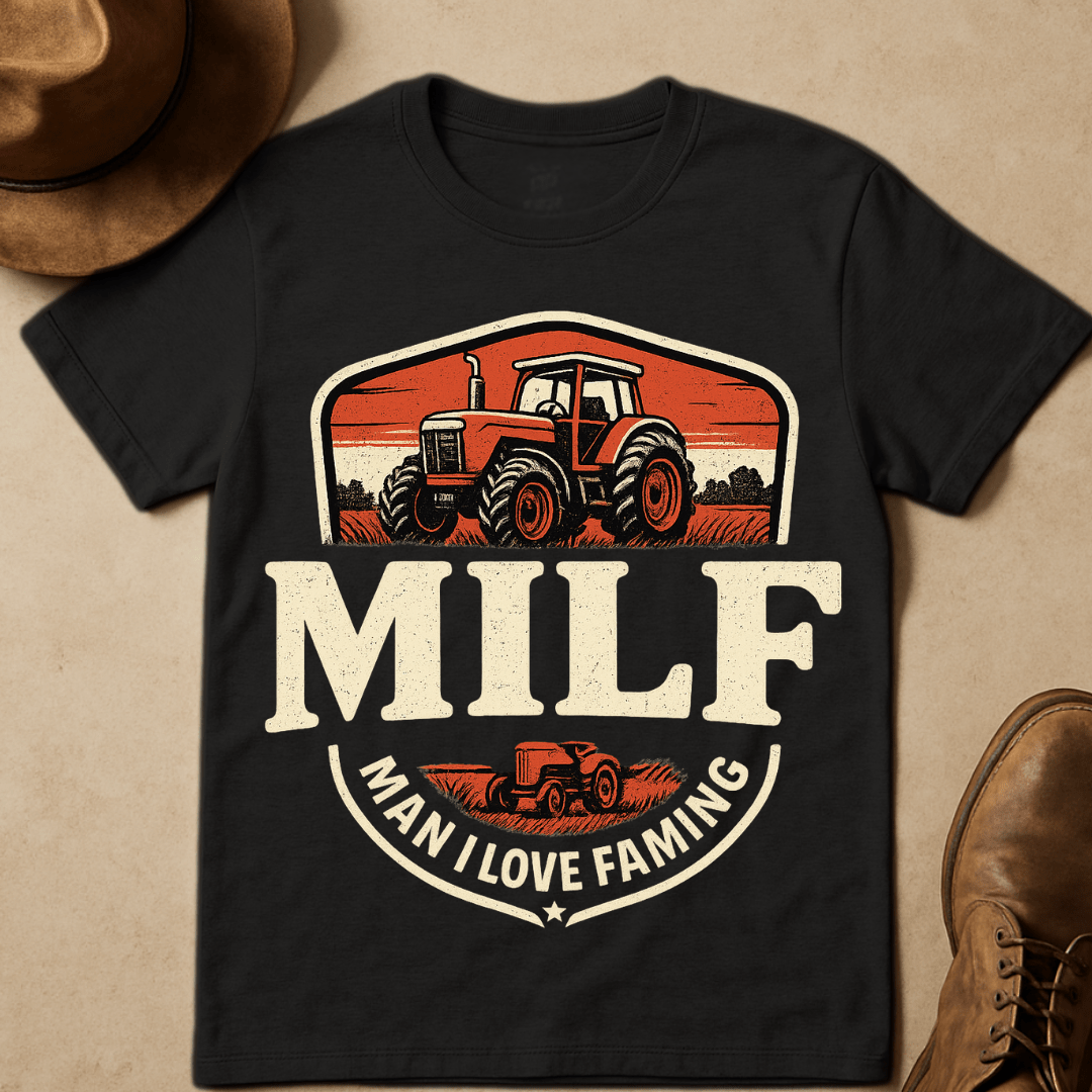 MAN I LOVE FARMING RED TRACTOR T-SHIRT