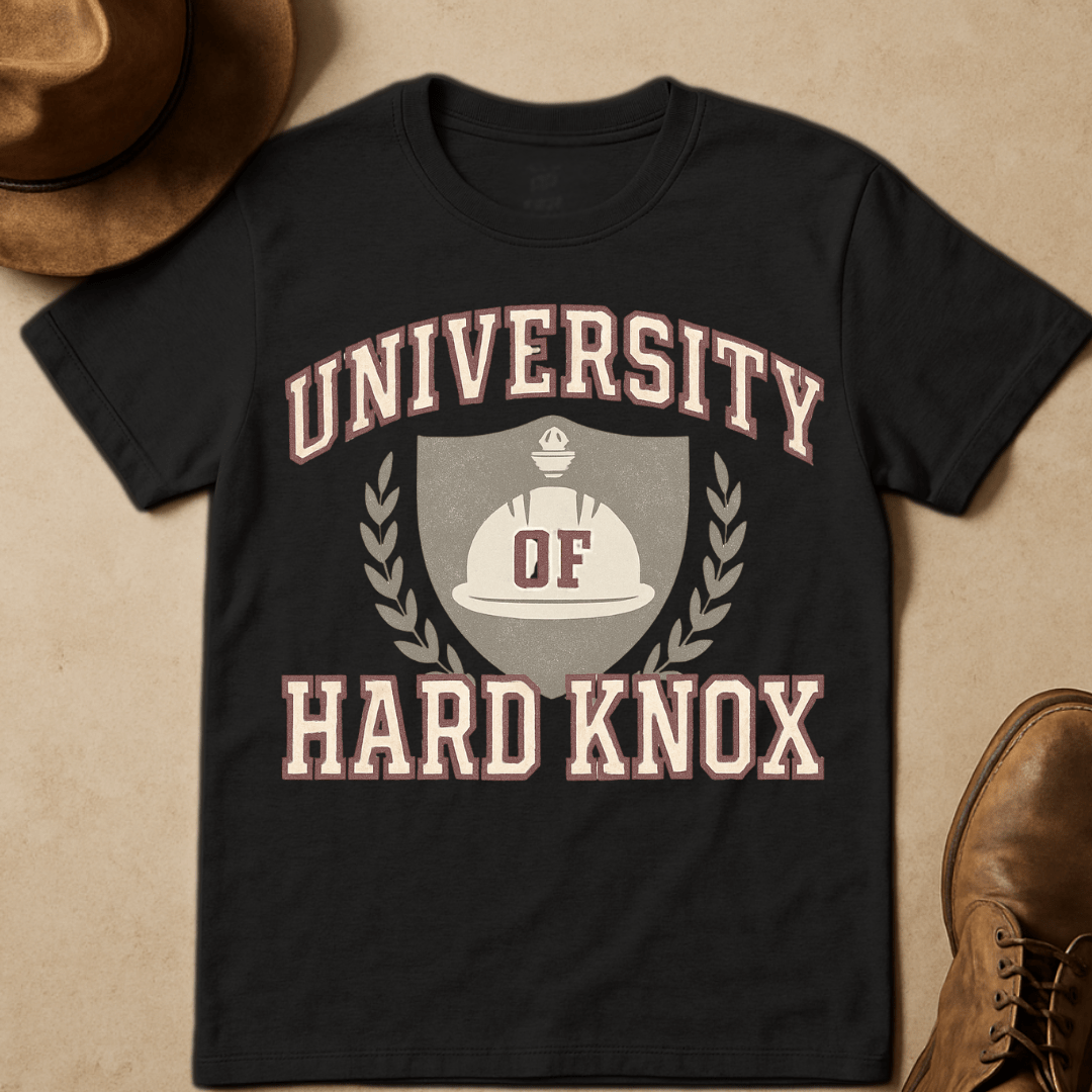 UNIVERSITY OF HARDKNOX CONSTRUCTION T-SHIRT