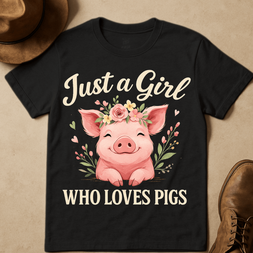 PIG FLOWERS T-SHIRT