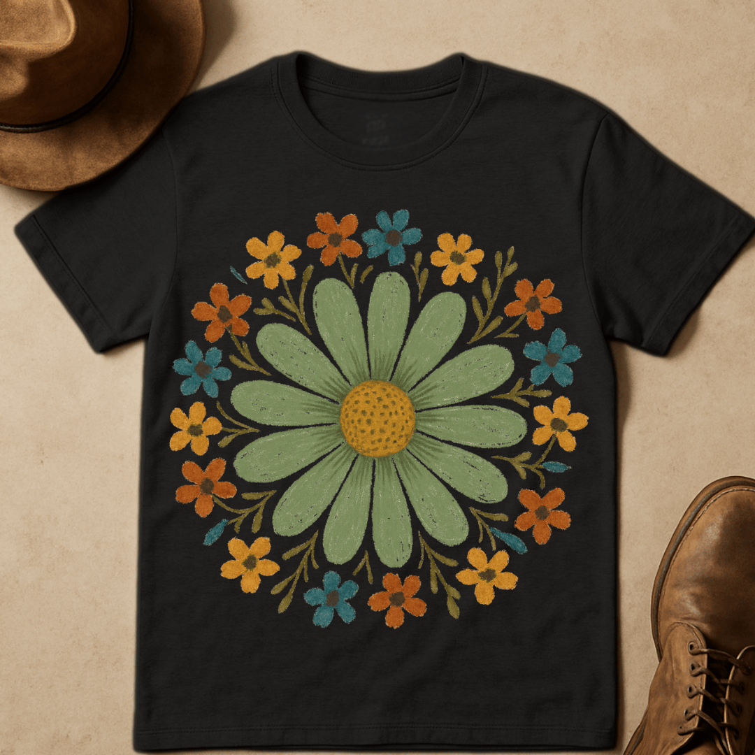 DAISY WILDFLOWER WREATH T-SHIRT