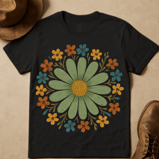 DAISY WILDFLOWER WREATH T-SHIRT