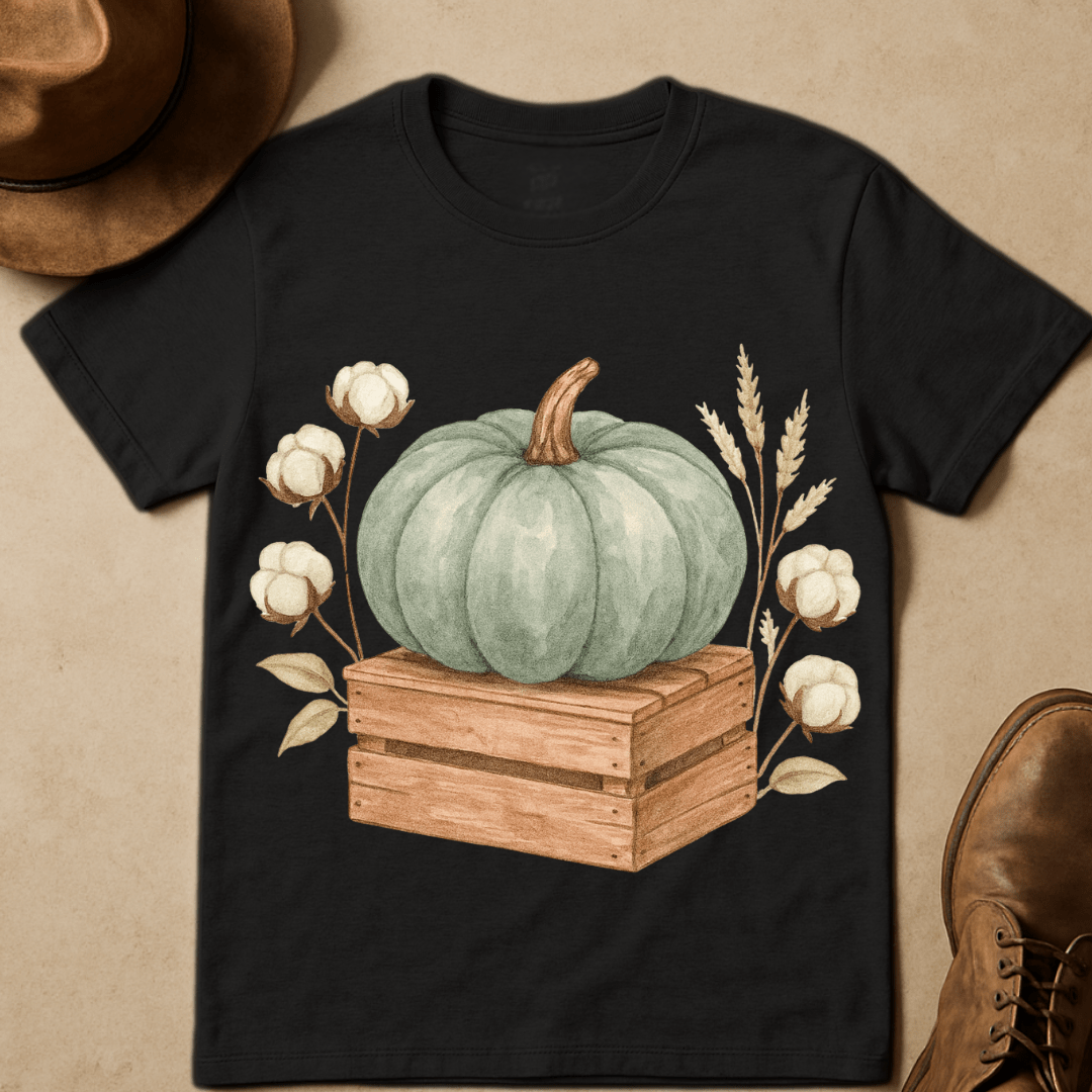 WATERCOLOR PUMKIN CRATE T-SHIRT